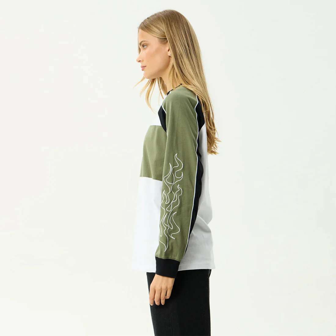 AFENDS Women's Dirts Long Sleeve Tee - Deep Olive - Image 3