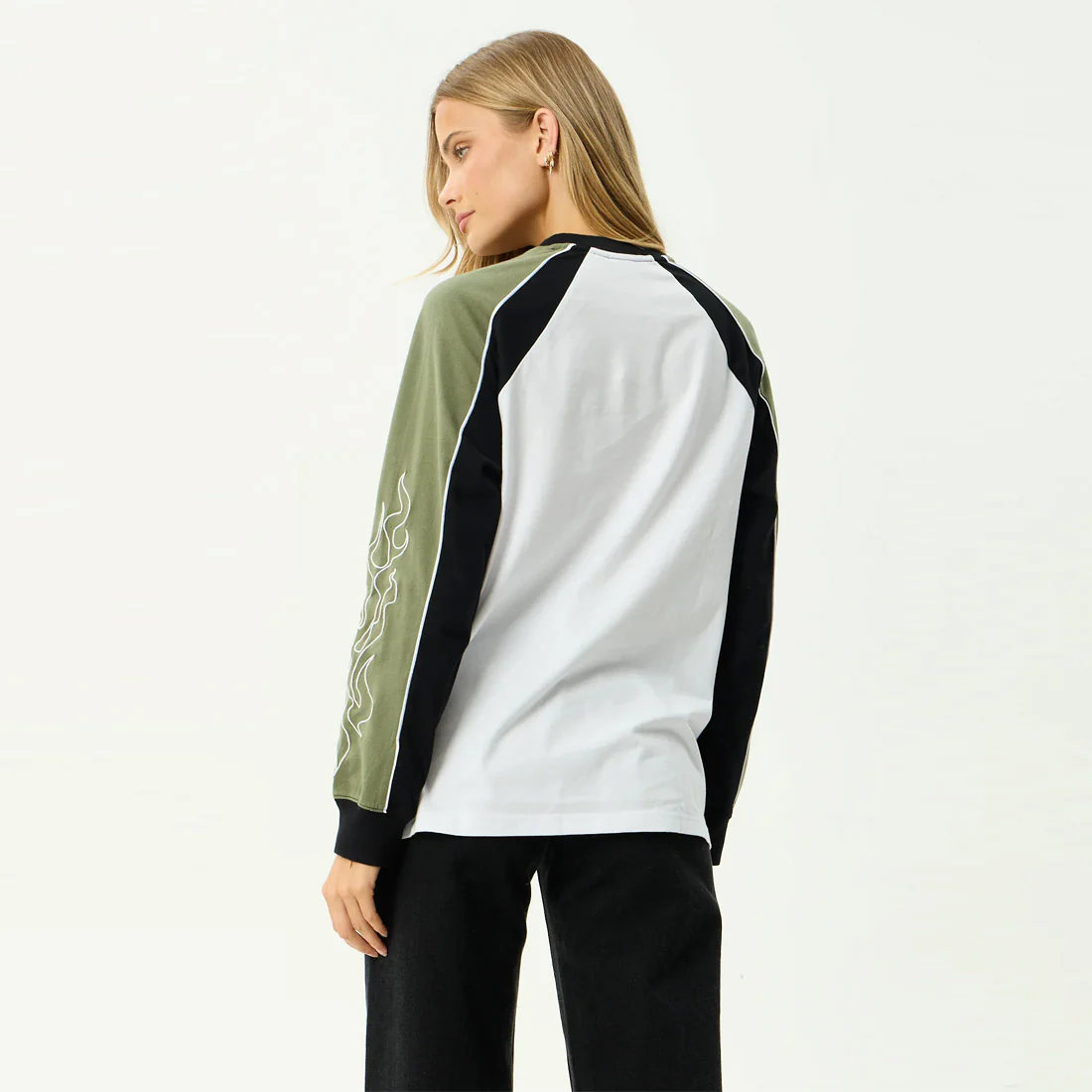AFENDS Women's Dirts Long Sleeve Tee - Deep Olive - Image 4
