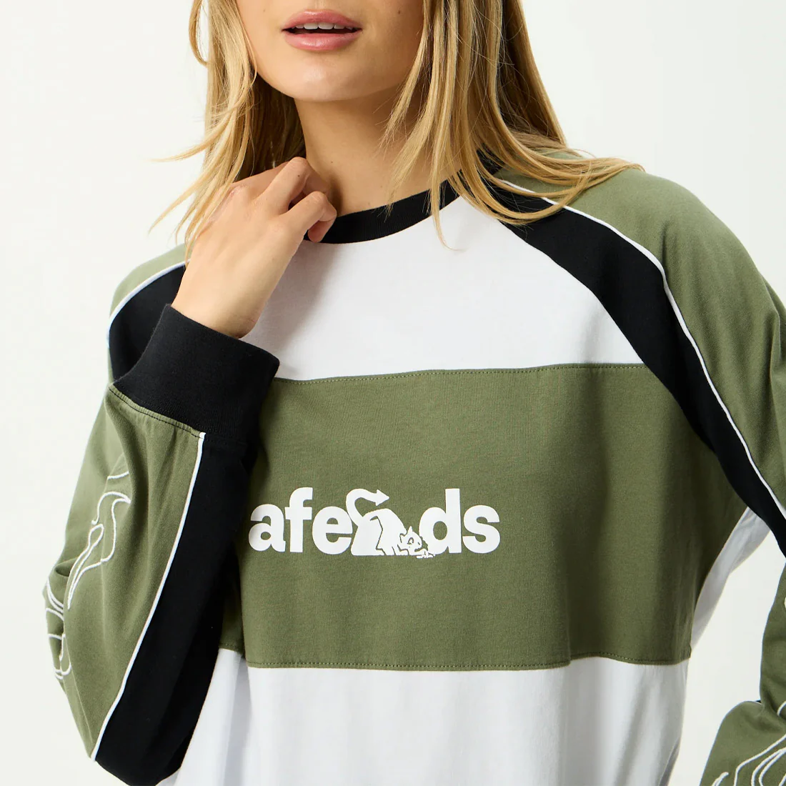 AFENDS Women's Dirts Long Sleeve Tee - Deep Olive - Image 5