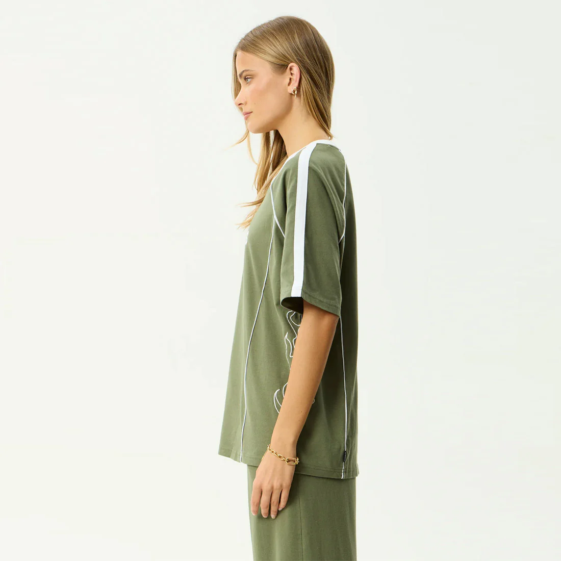AFENDS Women's Dirts Oversized Tee - Deep Olive - Image 3
