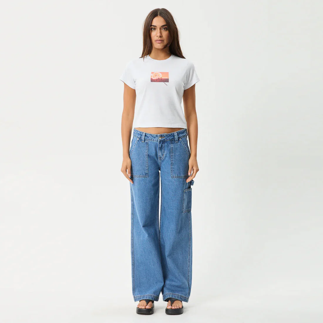 AFENDS Women's Film Baby Tee - White - Image 7