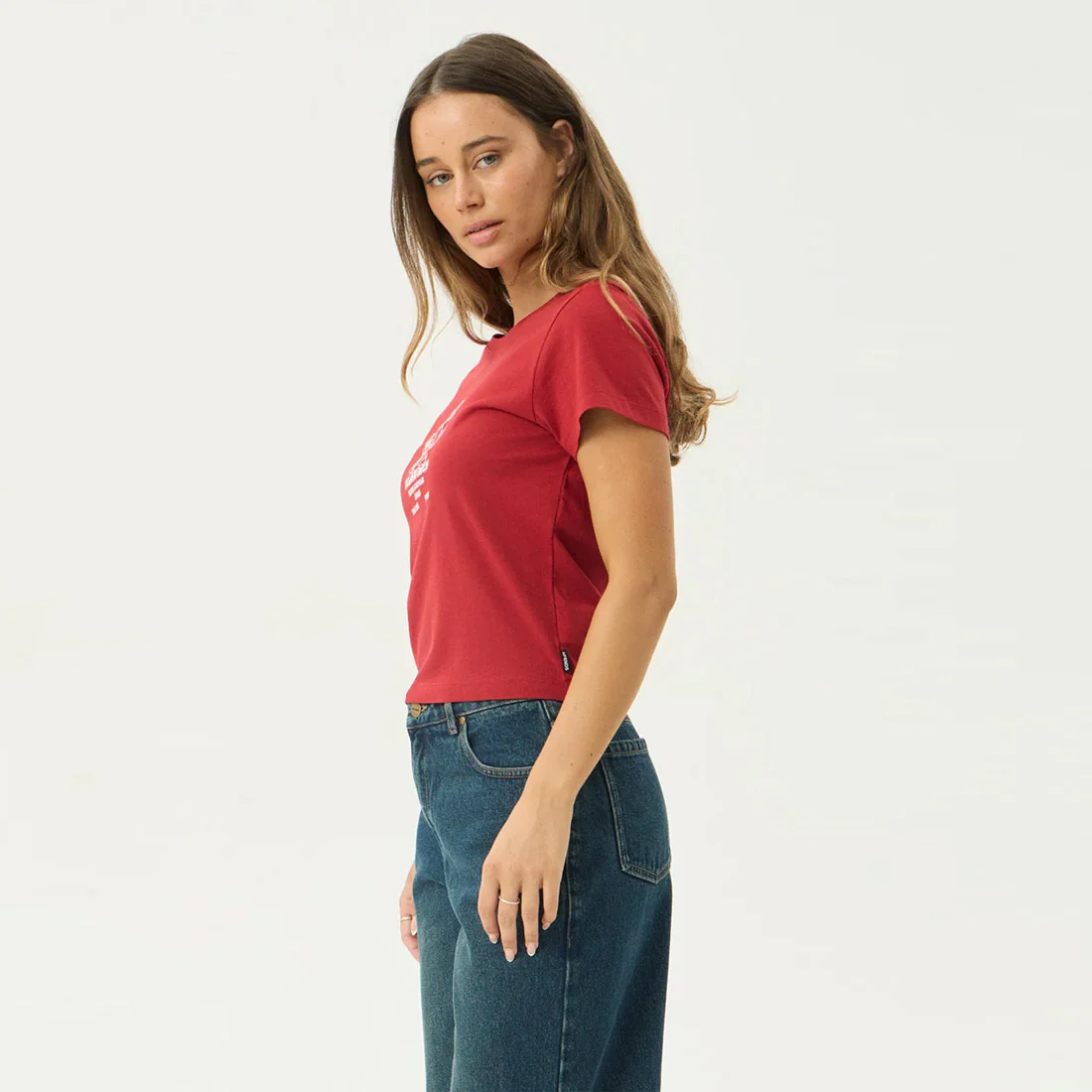 AFENDS Women's Flower Patch Baby Tee - Ketchup - Image 4