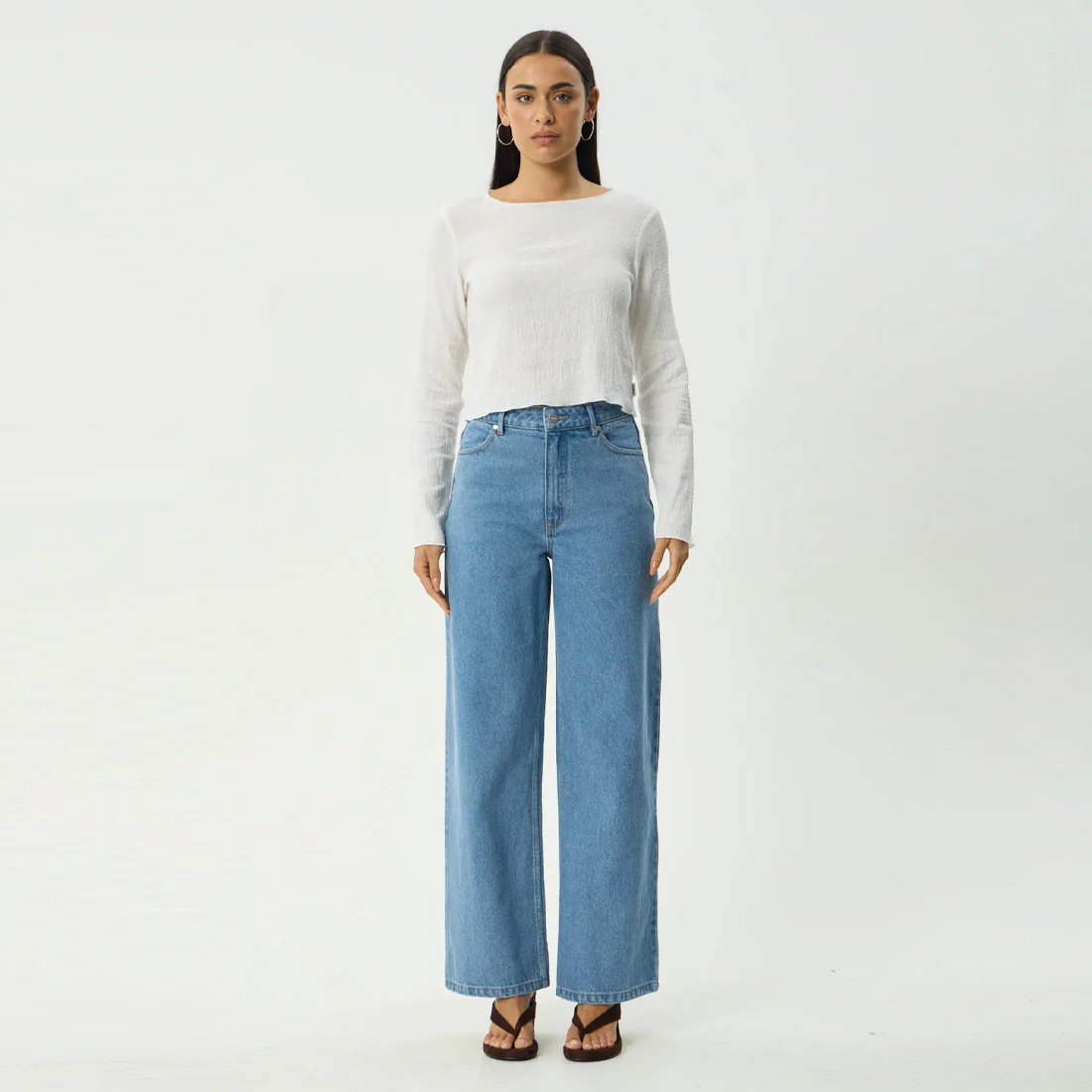 AFENDS Women's Focus Seersucker Long Sleeve Top - Off White - Image 11