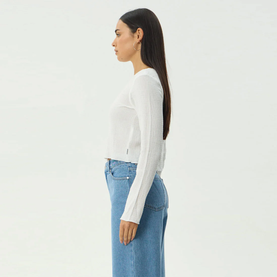 AFENDS Women's Focus Seersucker Long Sleeve Top - Off White - Image 5