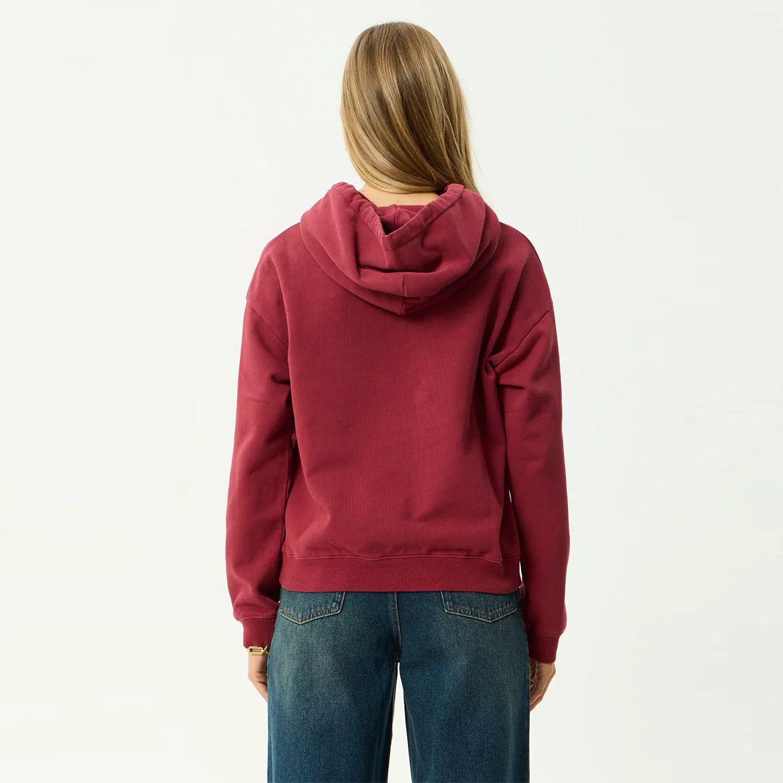 AFENDS Women's Garden Variety Pull On Hood - Washed Burgundy - Image 3