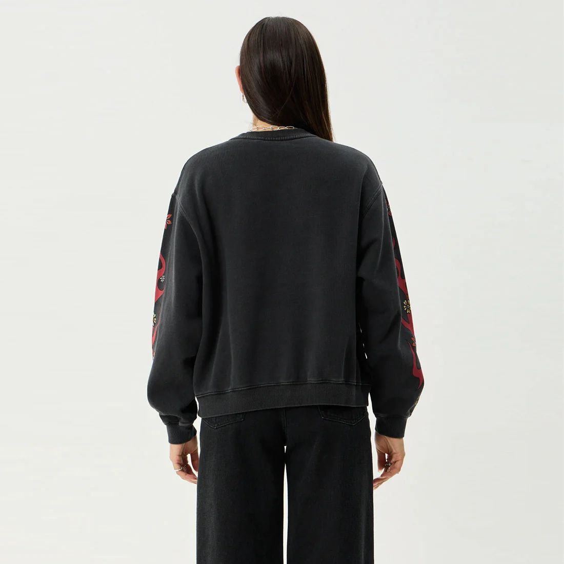AFENDS Women's Hellcat Crew - Stone Black - Image 7