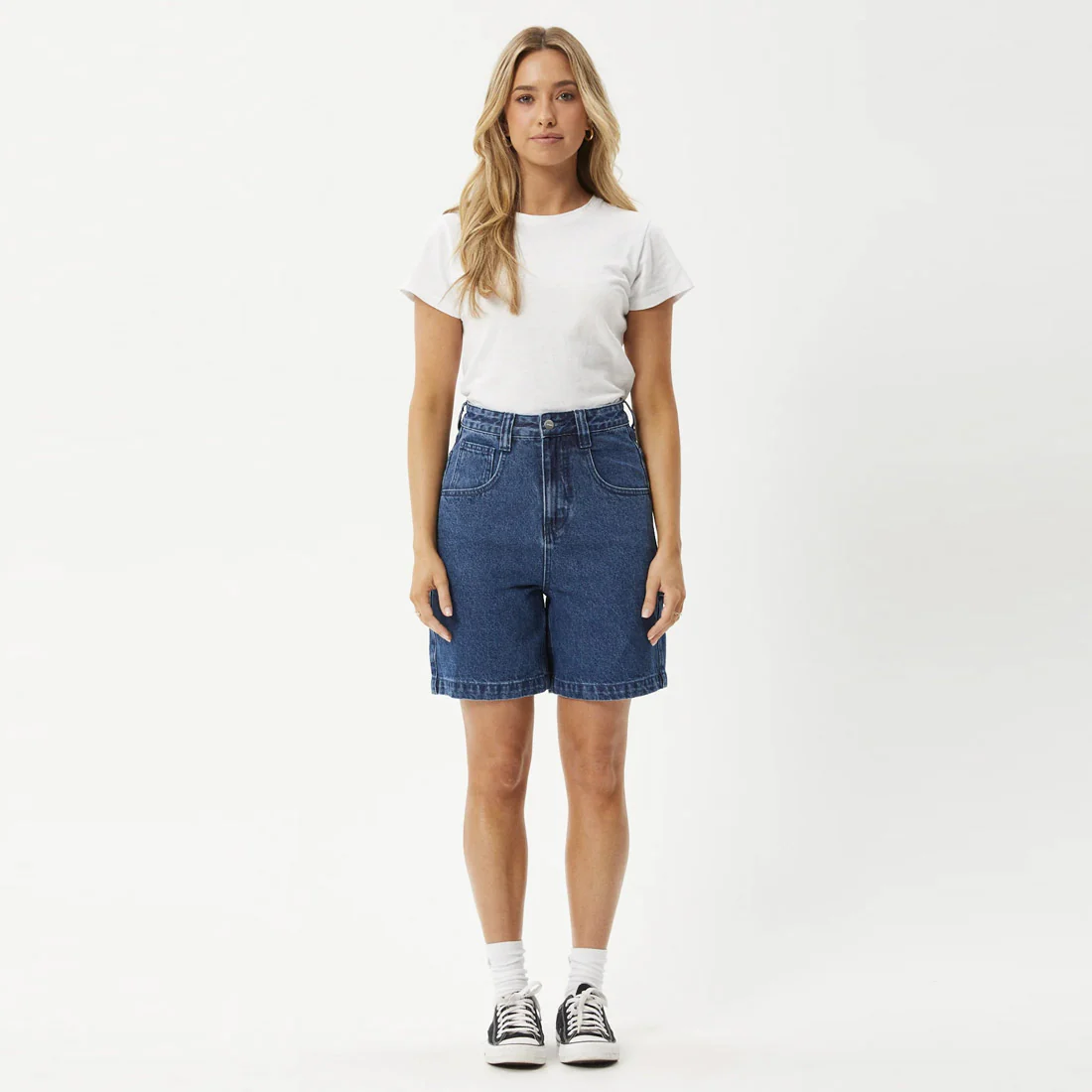 AFENDS Women's Emilie Denim Workwear Short - Authentic Blue - Image 6