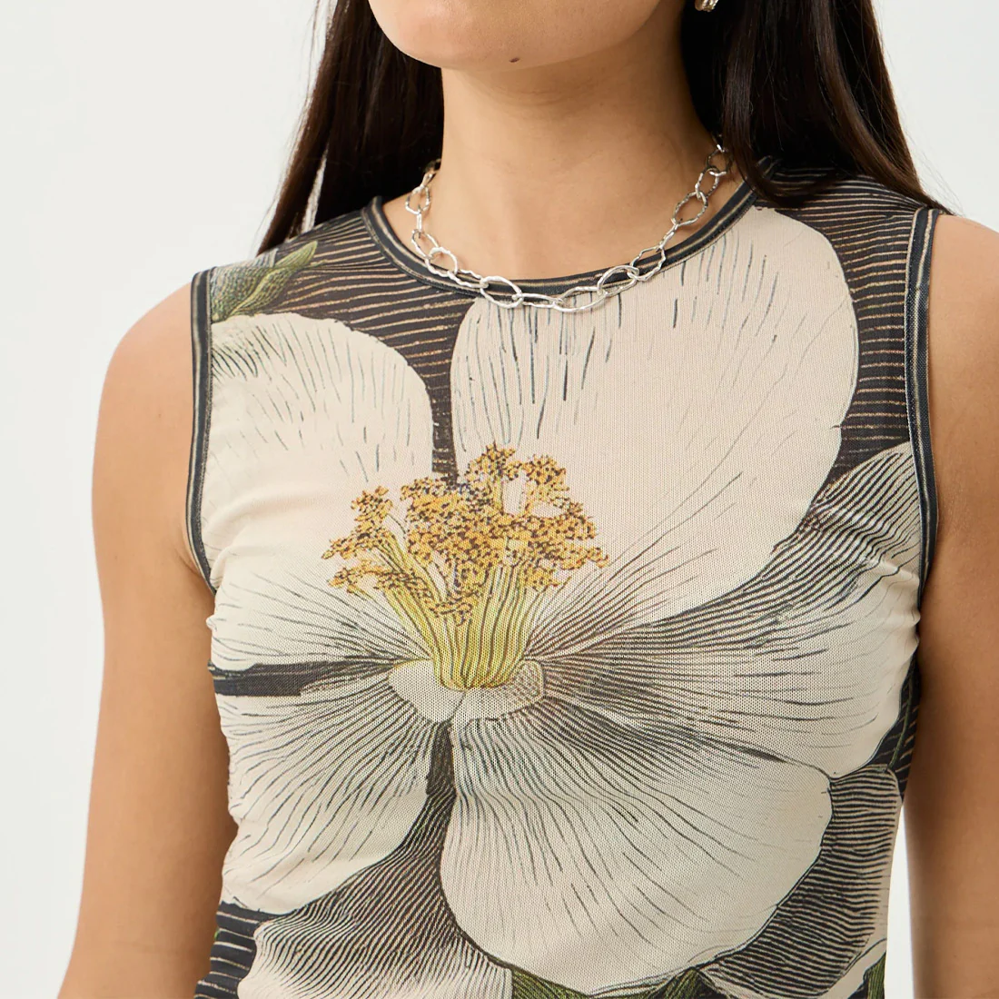 AFENDS Women's Jasmine Sheer Tank - Multi - Image 7