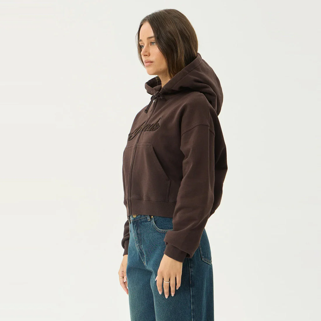 AFENDS Women's Kourt Zip Hood - Coffee - Image 3