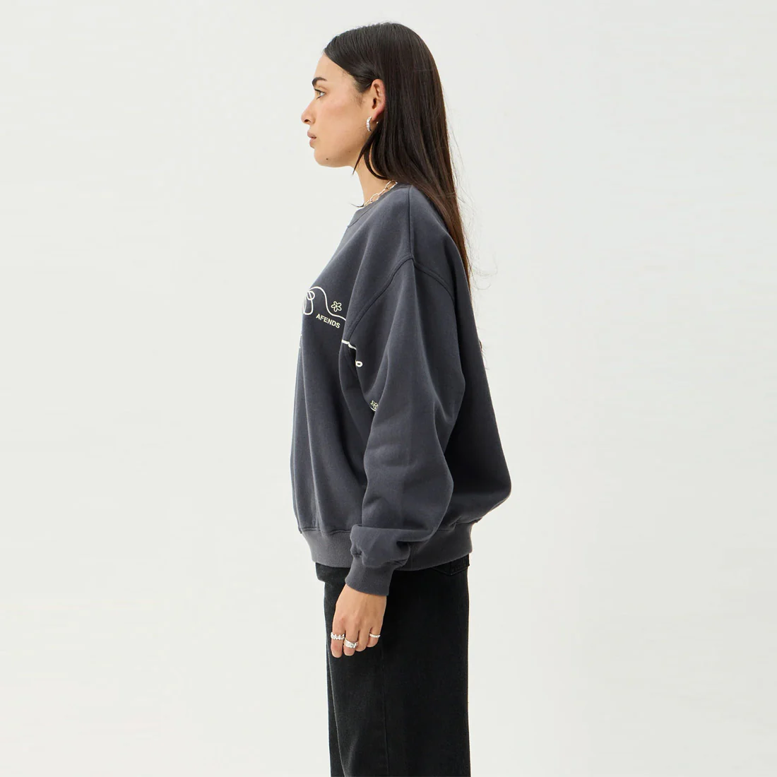 AFENDS Women's Locket Crew - Charcoal - Image 6
