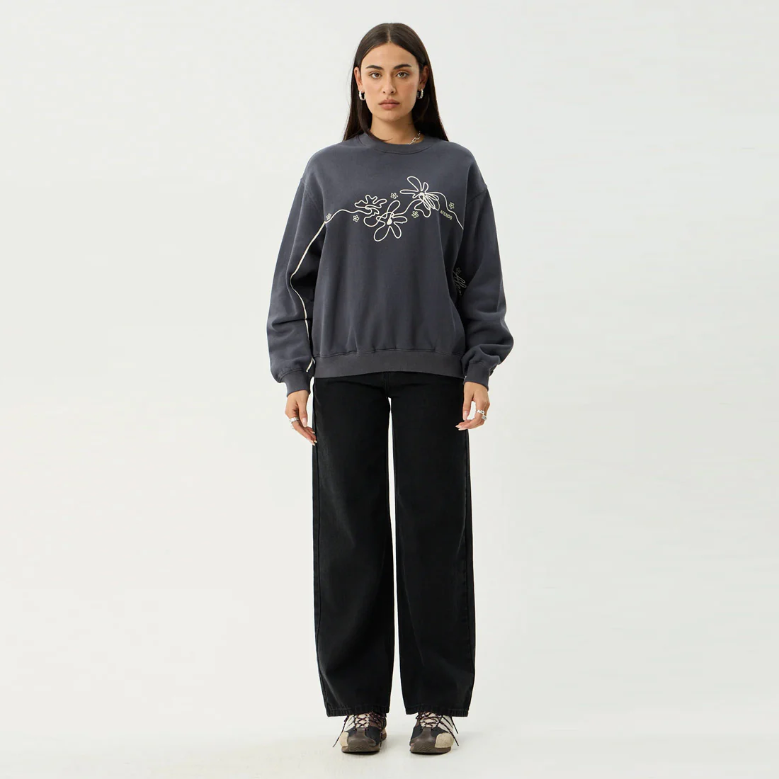AFENDS Women's Locket Crew - Charcoal - Image 8