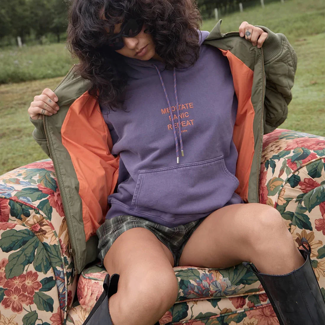 AFENDS Women's Loop State Pull On Hood - Vintage Aubergine - Image 2