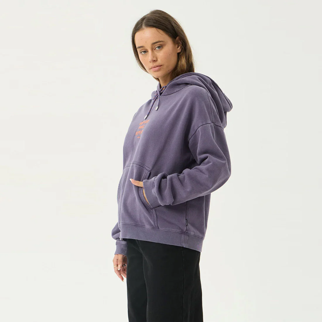 AFENDS Women's Loop State Pull On Hood - Vintage Aubergine - Image 3