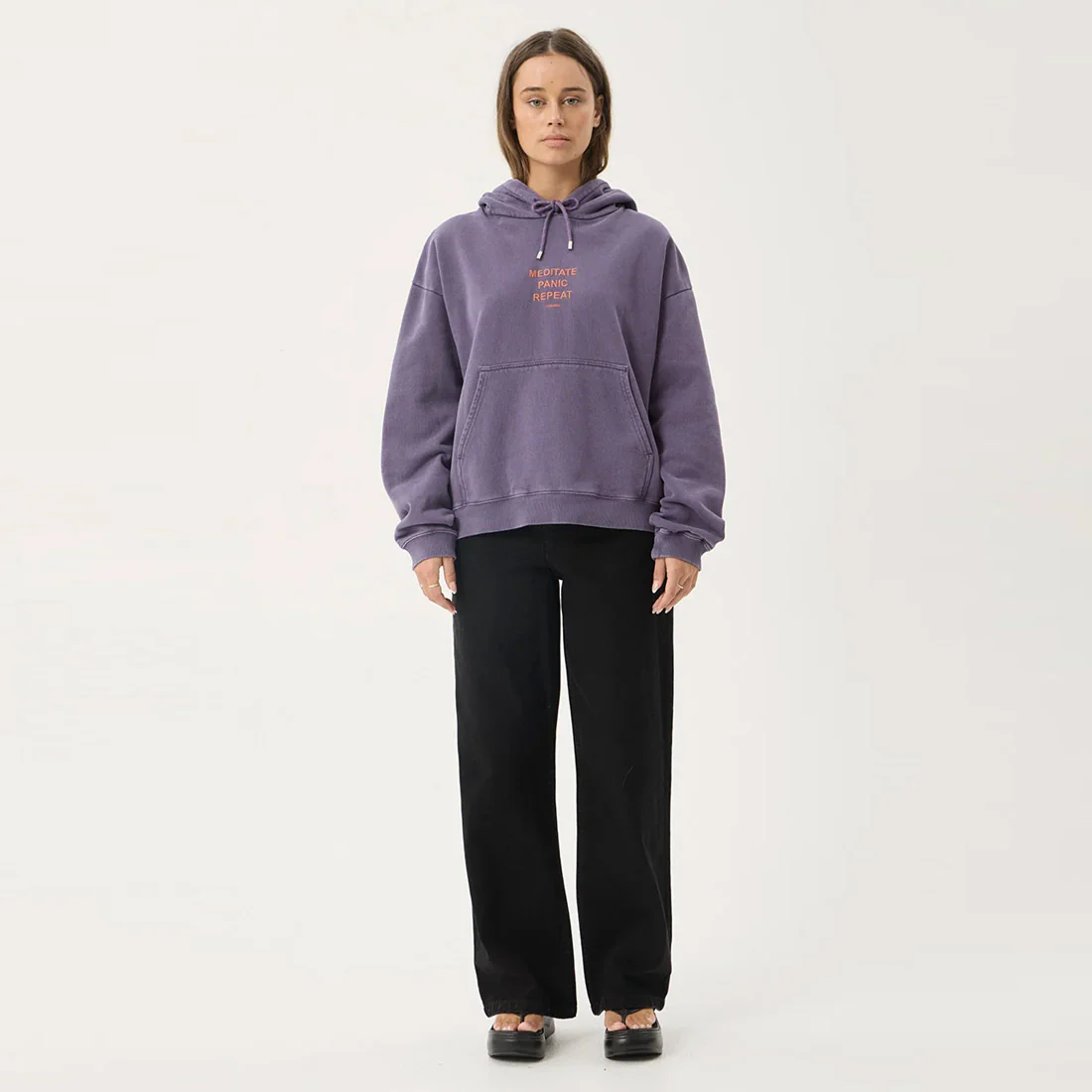 AFENDS Women's Loop State Pull On Hood - Vintage Aubergine - Image 8