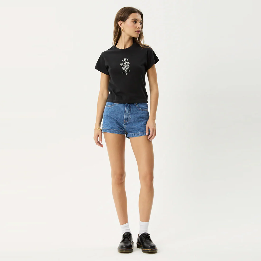 AFENDS Women's Maisie Baby Tee - Stone Black - Image 6
