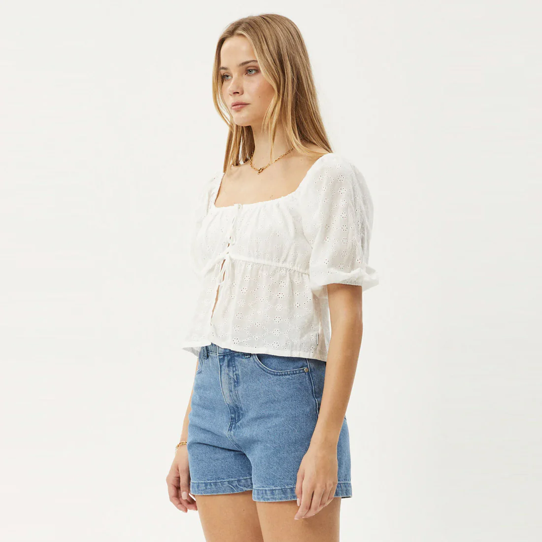 AFENDS Women's Marlow Tie Front Top - White - Image 3