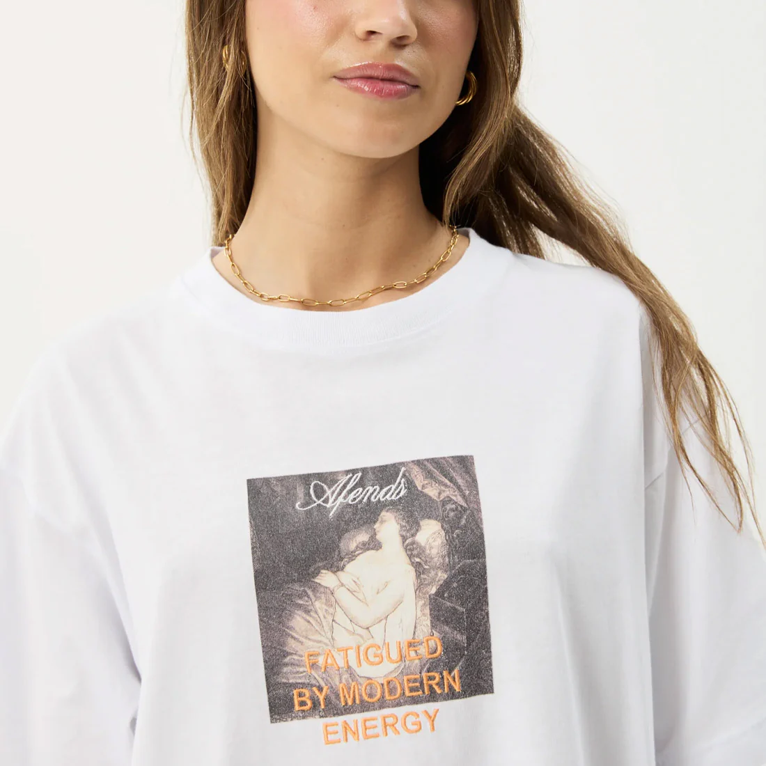 AFENDS Women's Modern Energy Oversized Tee - White - Image 2