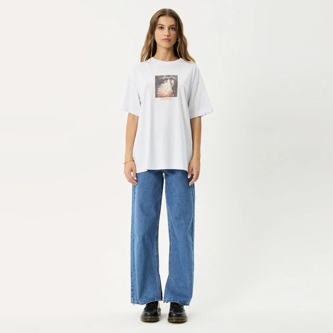 AFENDS Women's Modern Energy Oversized Tee - White - Image 6