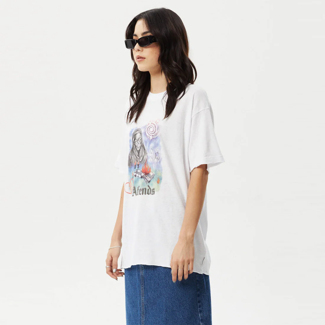 AFENDS Women's Nirvana Oversized Tee - White - Image 3