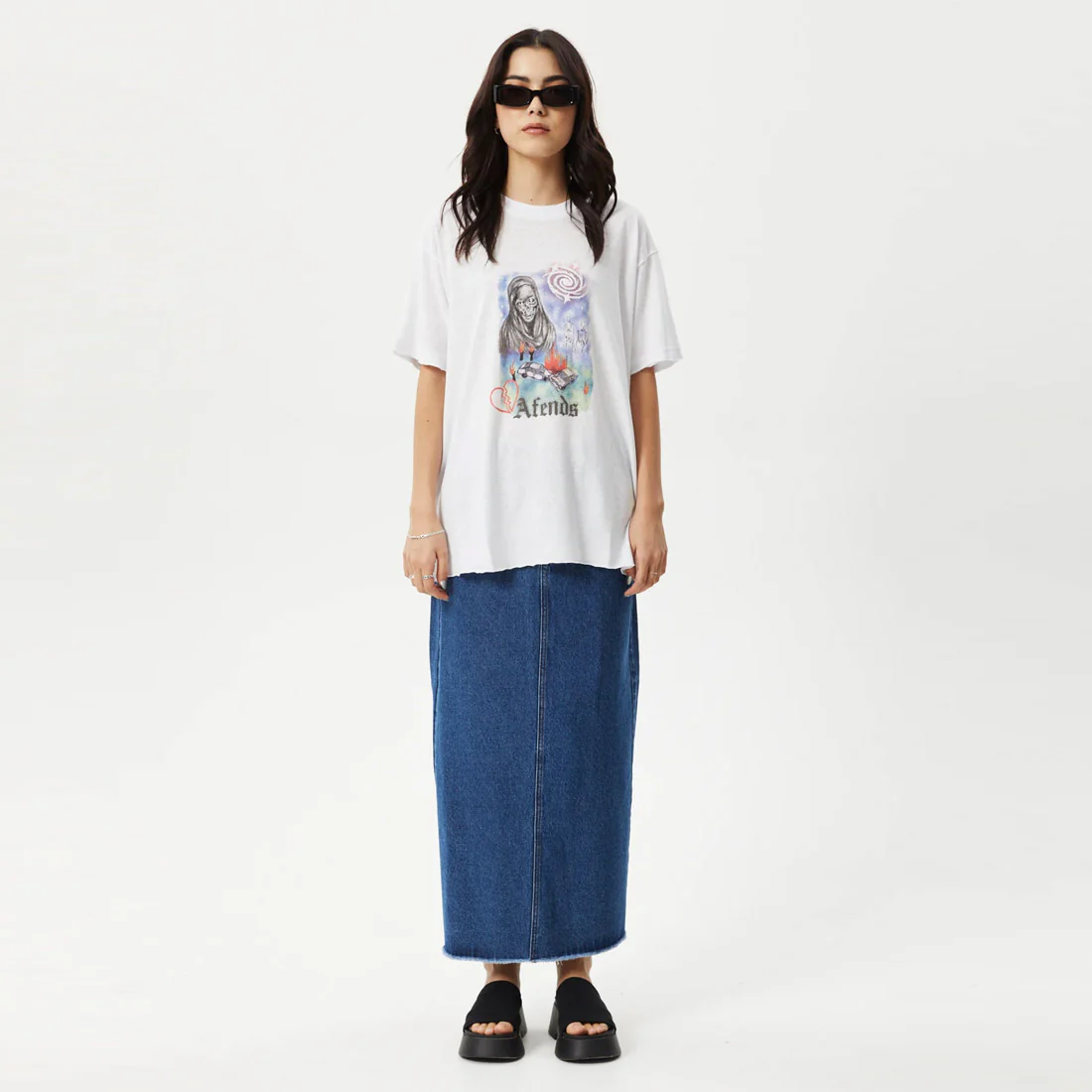 AFENDS Women's Nirvana Oversized Tee - White - Image 6