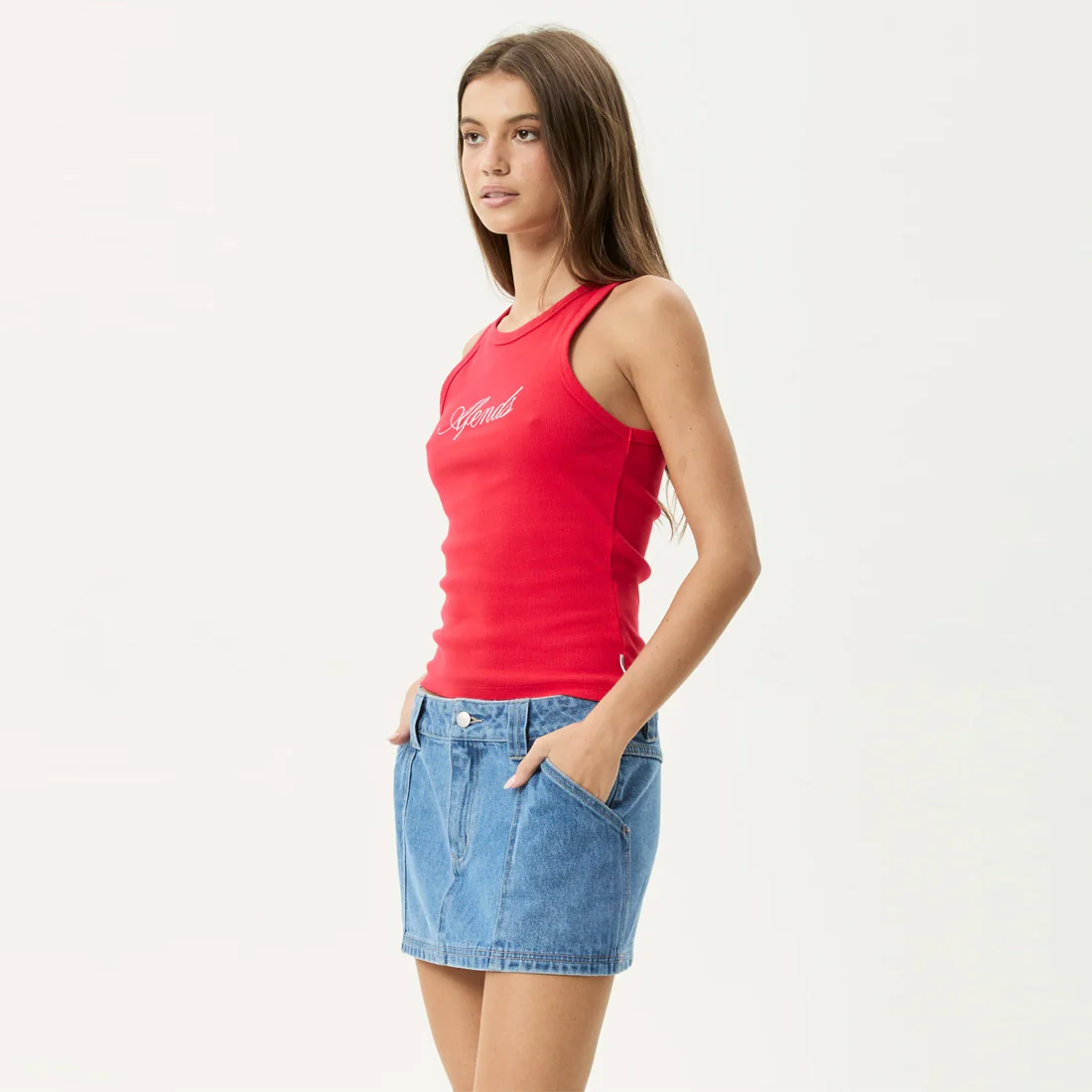 AFENDS Women's Notice Rib Singlet - Tomato - Image 2