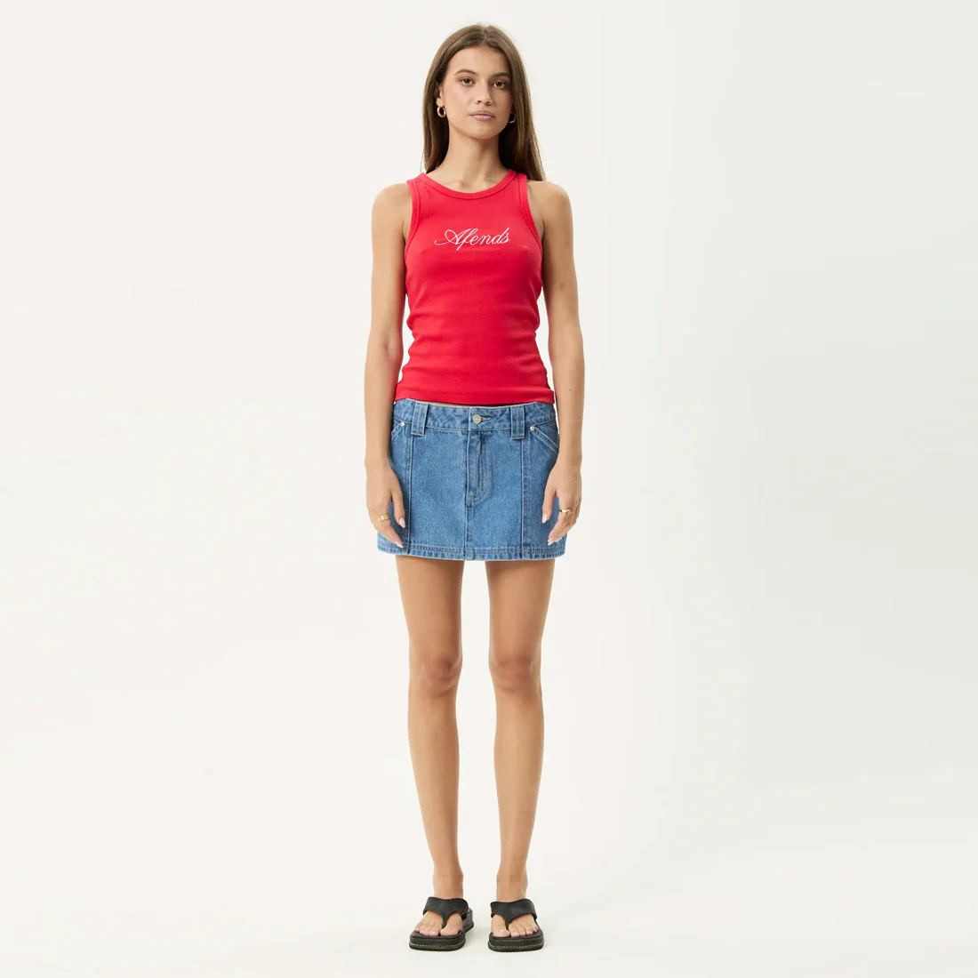 AFENDS Women's Notice Rib Singlet - Tomato - Image 6
