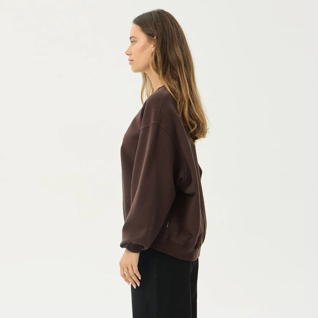 AFENDS Women's Raven Crew - Washed Coffee - Image 3