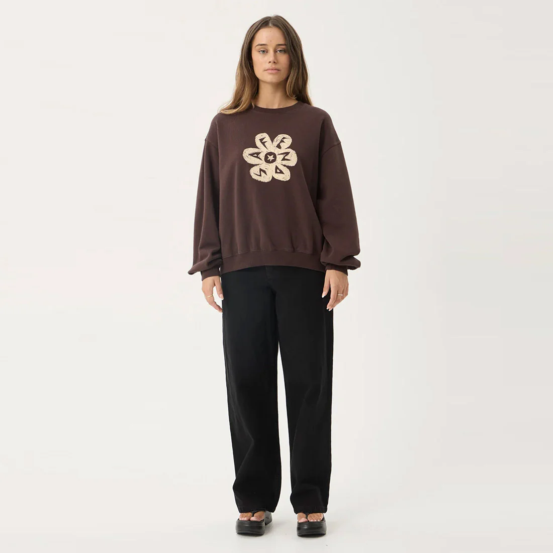 AFENDS Women's Raven Crew - Washed Coffee - Image 6