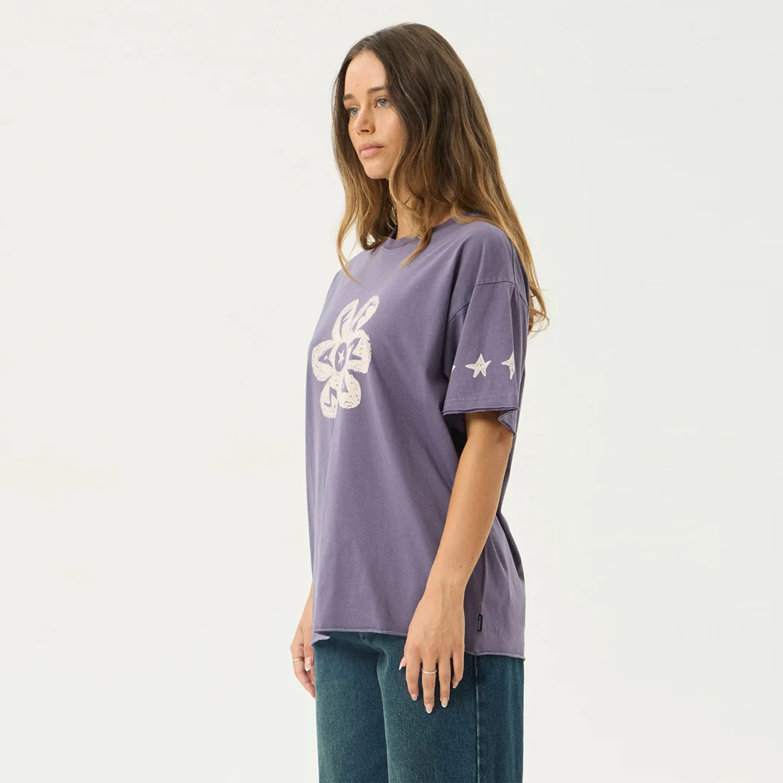 AFENDS Women's Raven Oversized Tee - Vintage Aubergine - Image 2