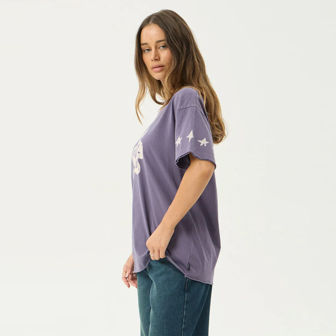 AFENDS Women's Raven Oversized Tee - Vintage Aubergine - Image 3