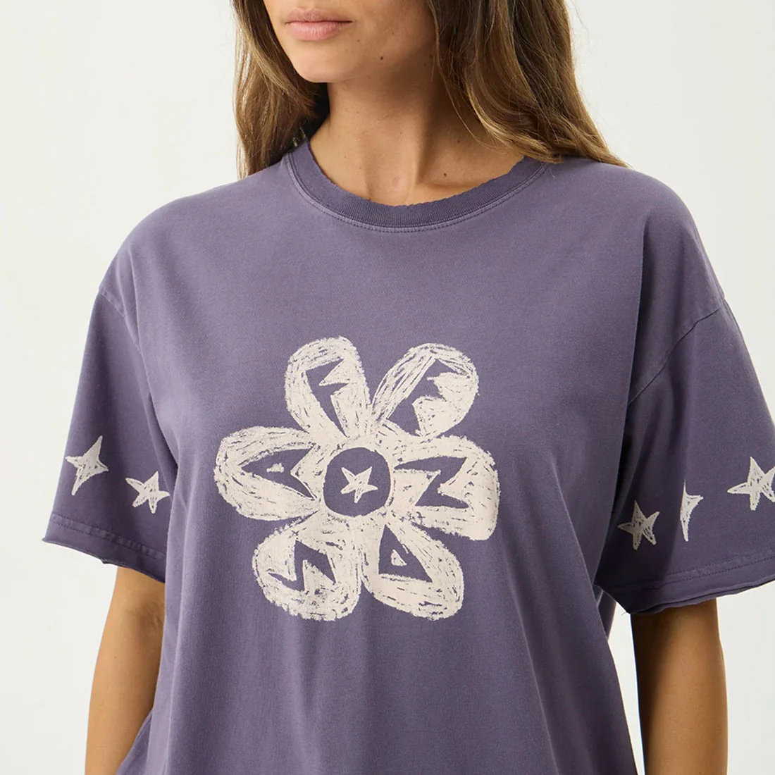 AFENDS Women's Raven Oversized Tee - Vintage Aubergine - Image 5