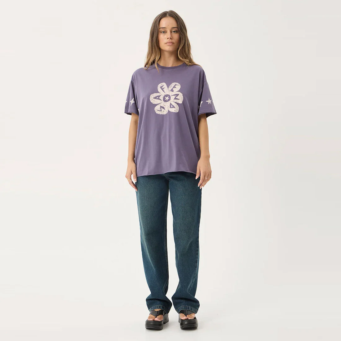 AFENDS Women's Raven Oversized Tee - Vintage Aubergine - Image 6