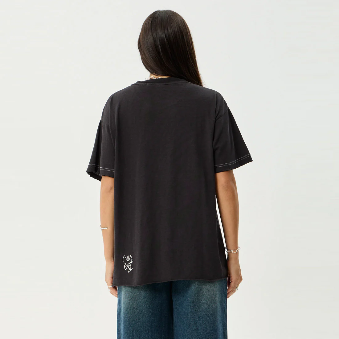 AFENDS Women's Rise Oversized Tee - Stone Black - Image 4