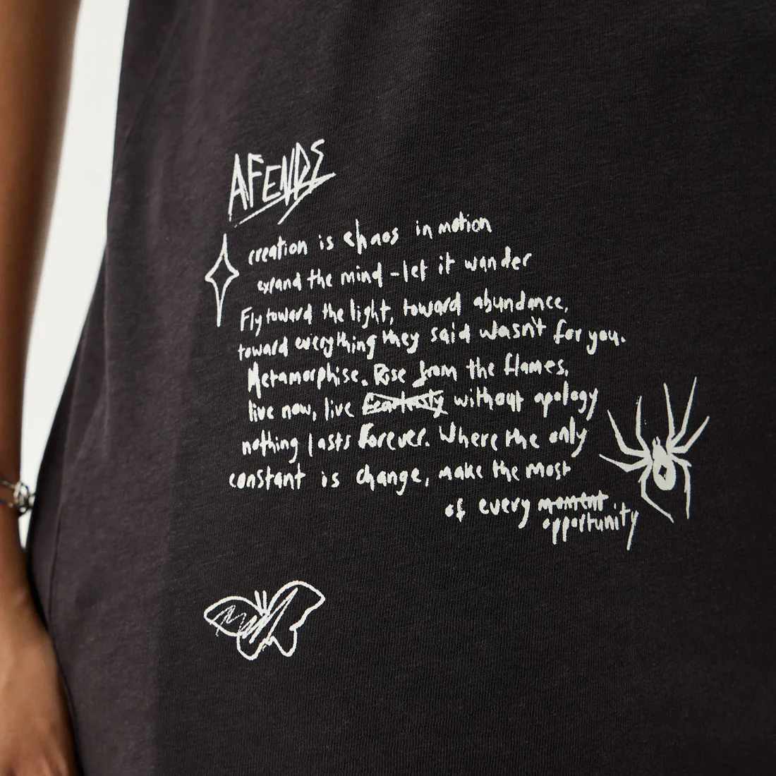 AFENDS Women's Rise Oversized Tee - Stone Black - Image 5