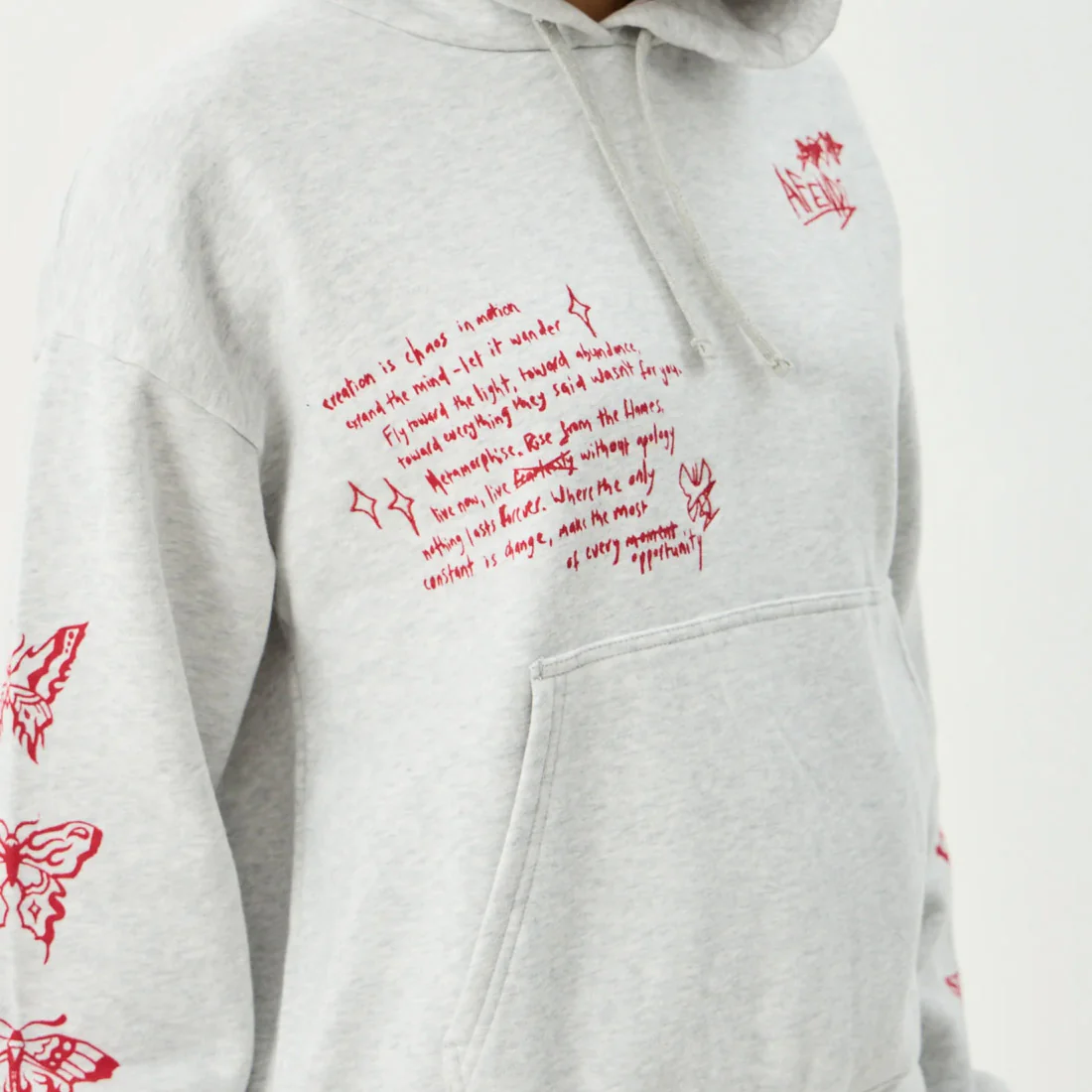 AFENDS Women's Rise Pull On Hood - Grey Marle - Image 5