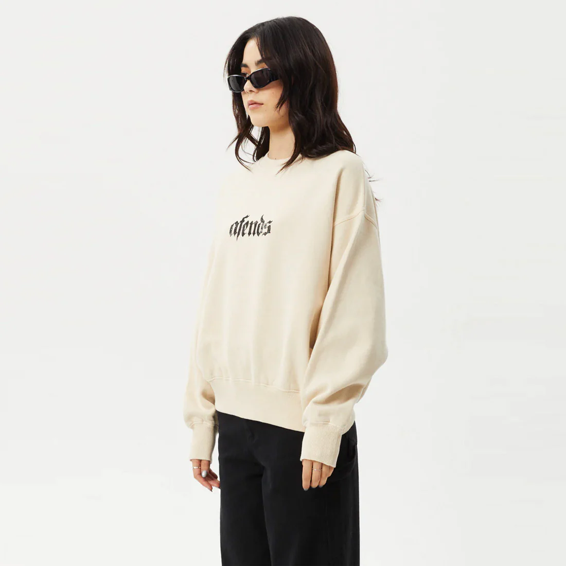 AFENDS Women's Scorpio Crew - Sand - Image 3