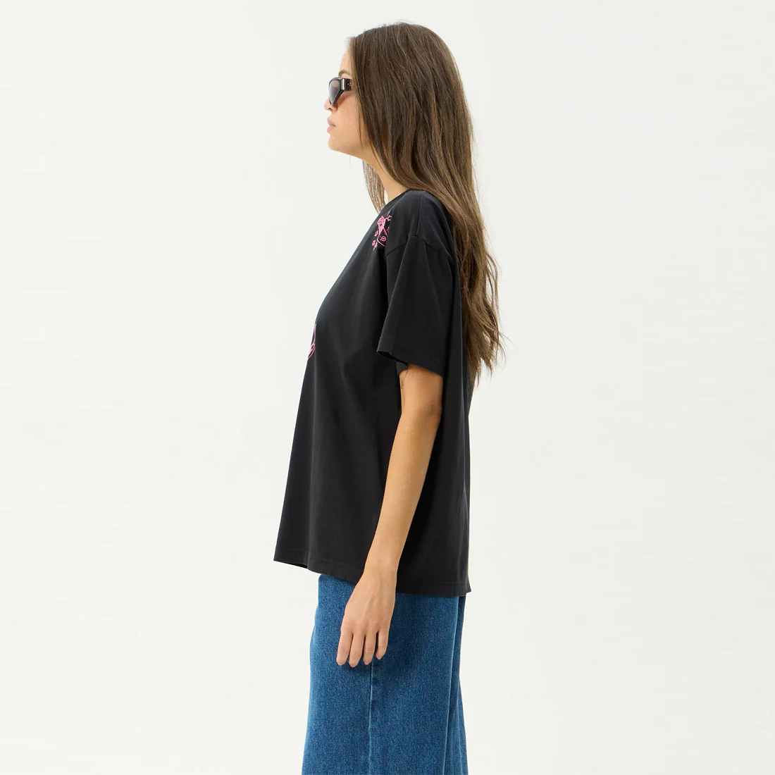 AFENDS Women's Sea Siren Oversized Tee - Stone Black - Image 3