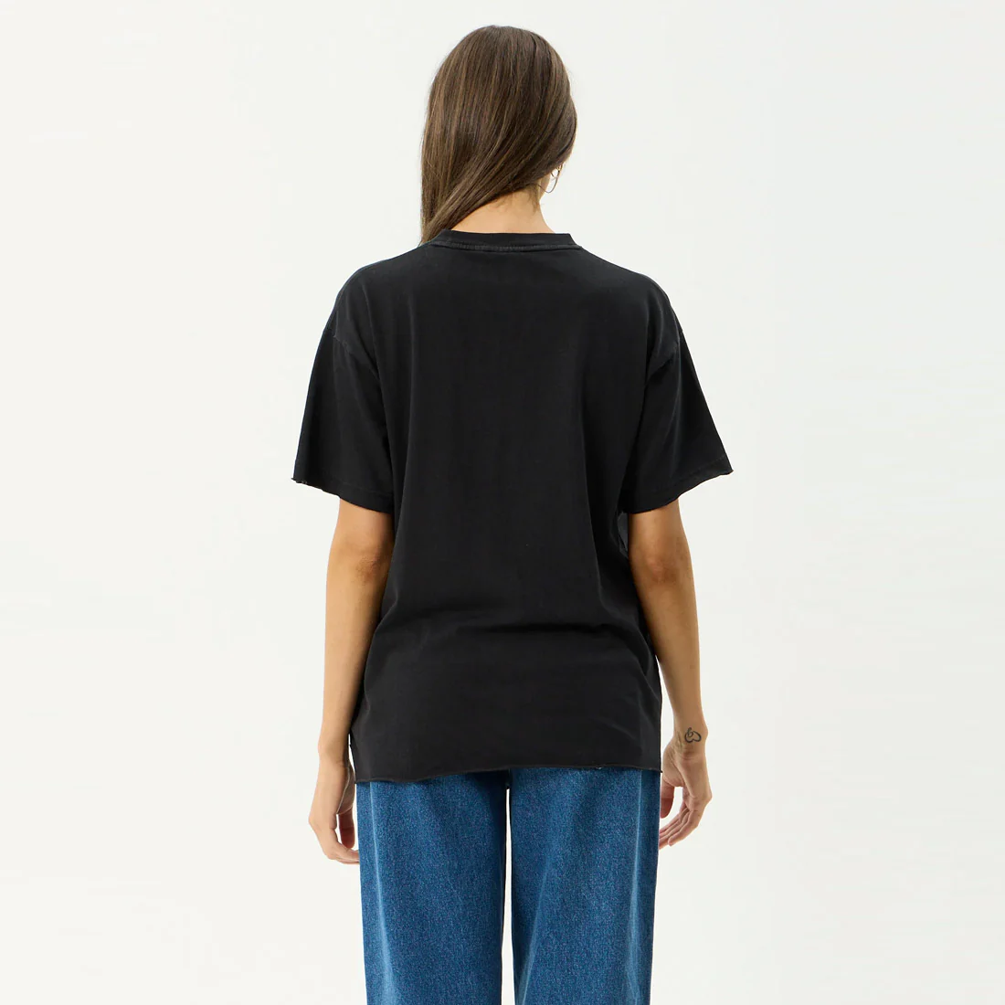 AFENDS Women's Single N Thorny Oversized Tee - Stone Black - Image 4