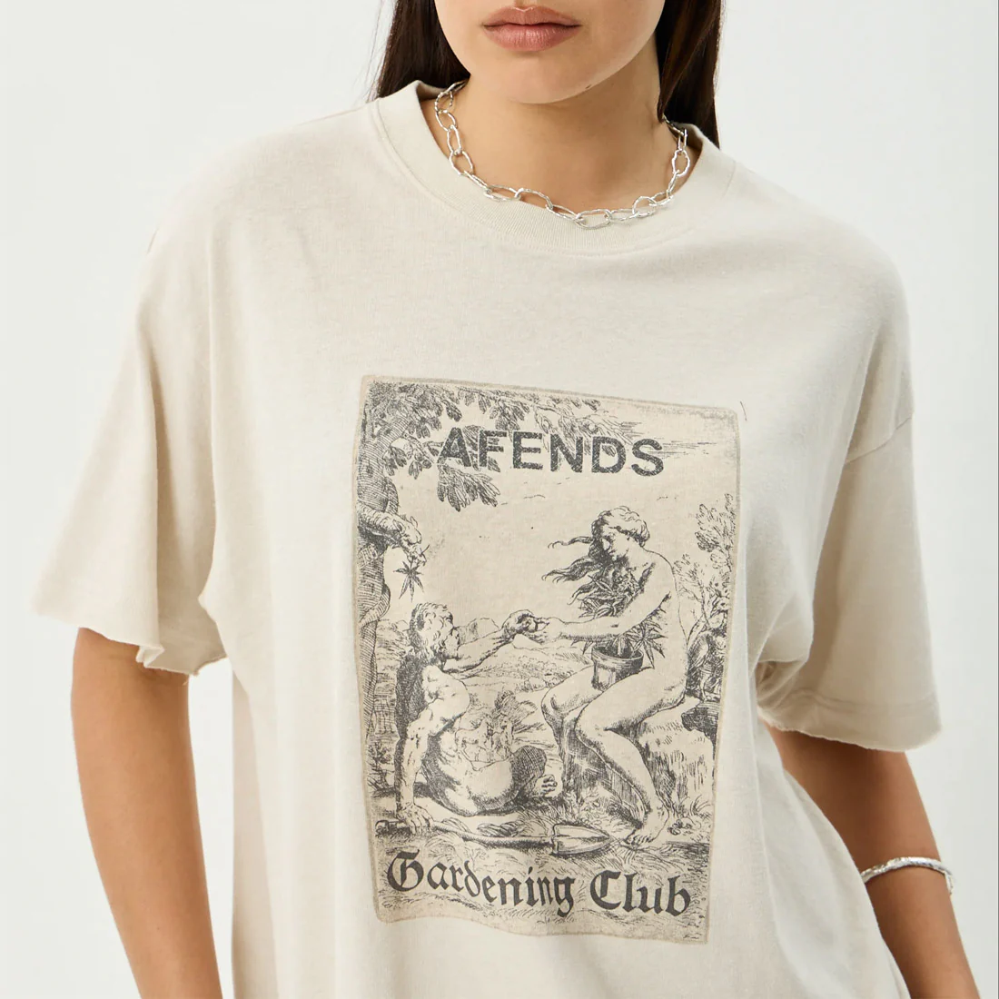 AFENDS Women's Temptation Oversized Tee - Moonbeam - Image 2