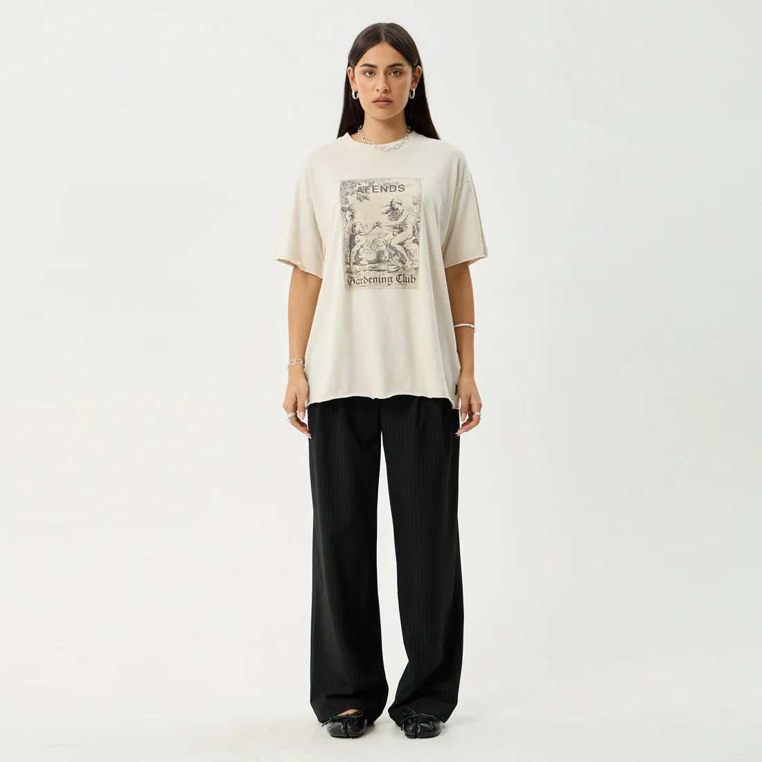 AFENDS Women's Temptation Oversized Tee - Moonbeam - Image 5