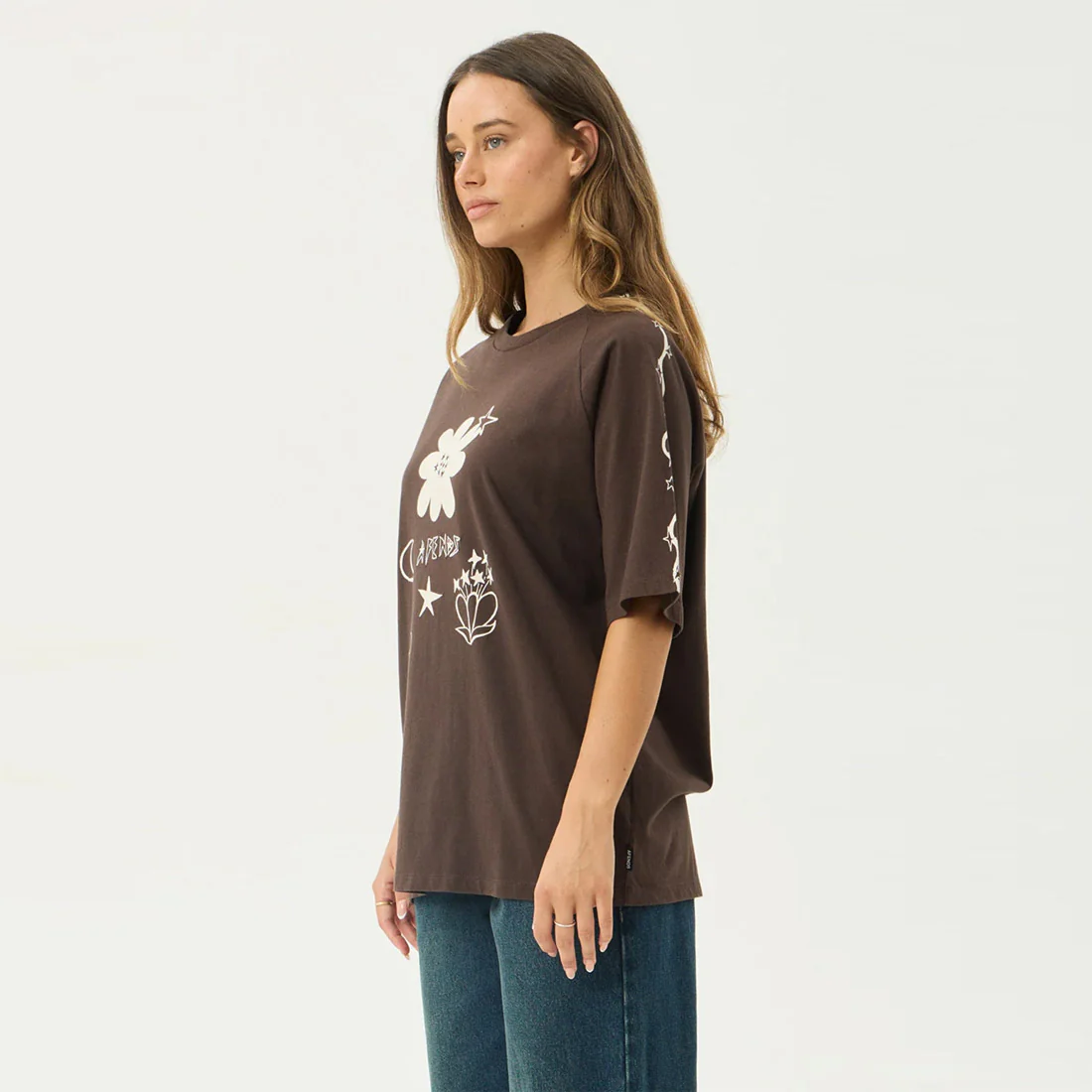 AFENDS Women's Terra Oversized Raglan Tee - Coffee - Image 2