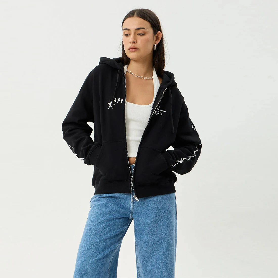 AFENDS Women's Terra Zip Hood - Black - Image 3