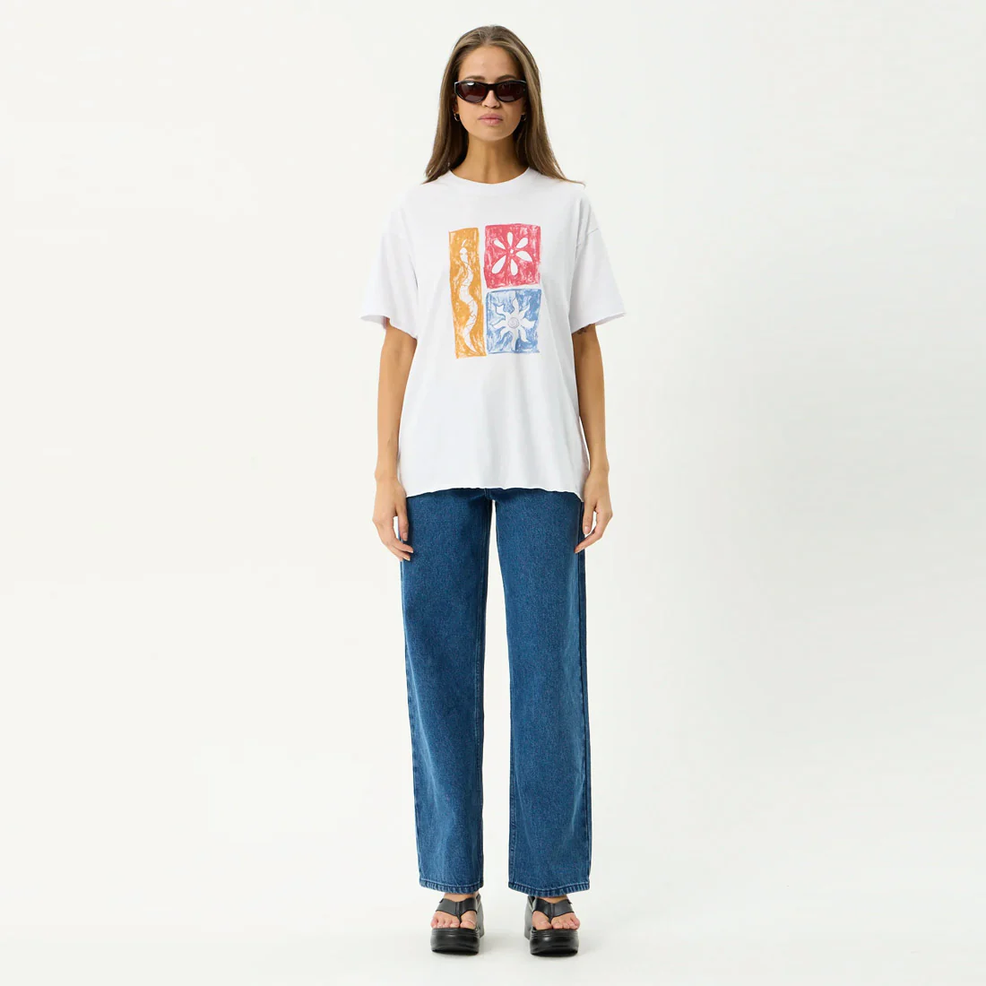AFENDS Women's Zephyr Oversized Tee - White - Image 4