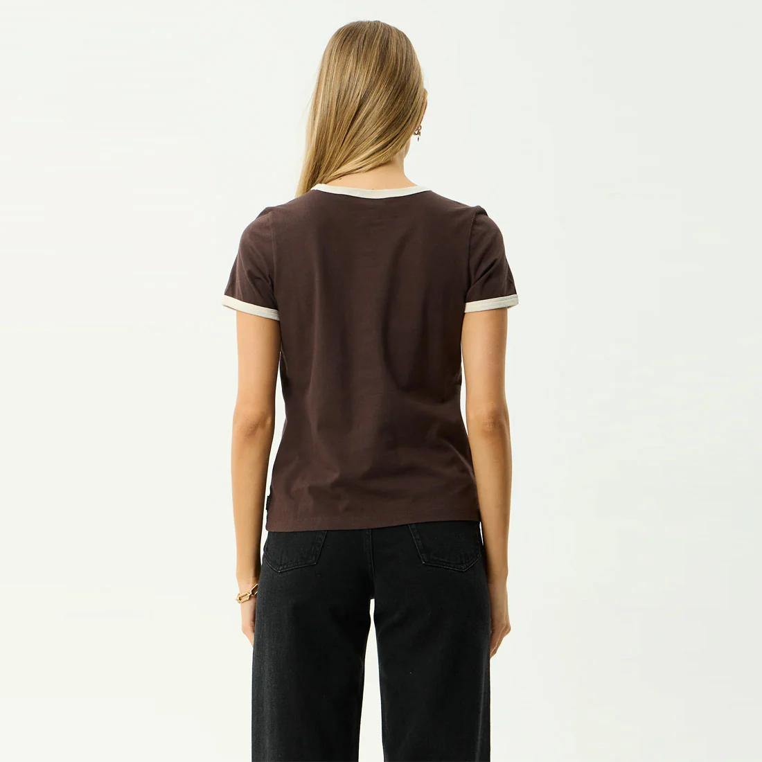 AFENDS Women's Wonders Ringer Tee - Coffee - Image 5