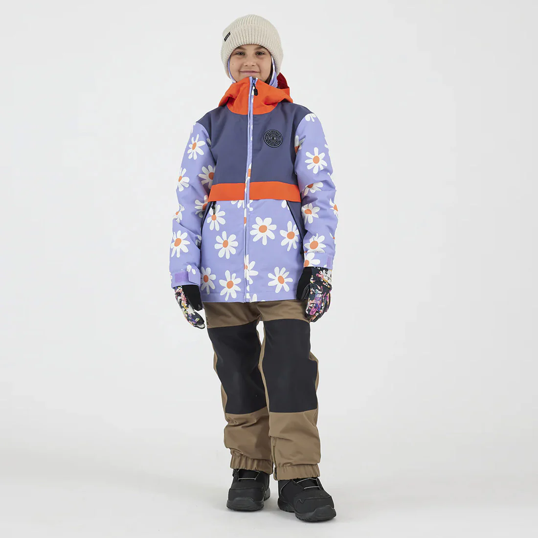 AIRBLASTER Youth Trencher Full Zip Jacket 2025 - Thistle Big Daisy - Image 2