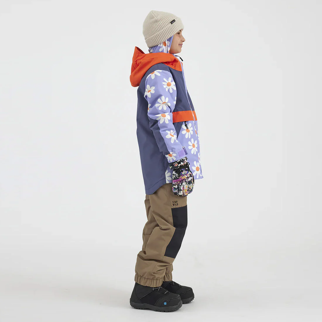 AIRBLASTER Youth Trencher Full Zip Jacket 2025 - Thistle Big Daisy - Image 3