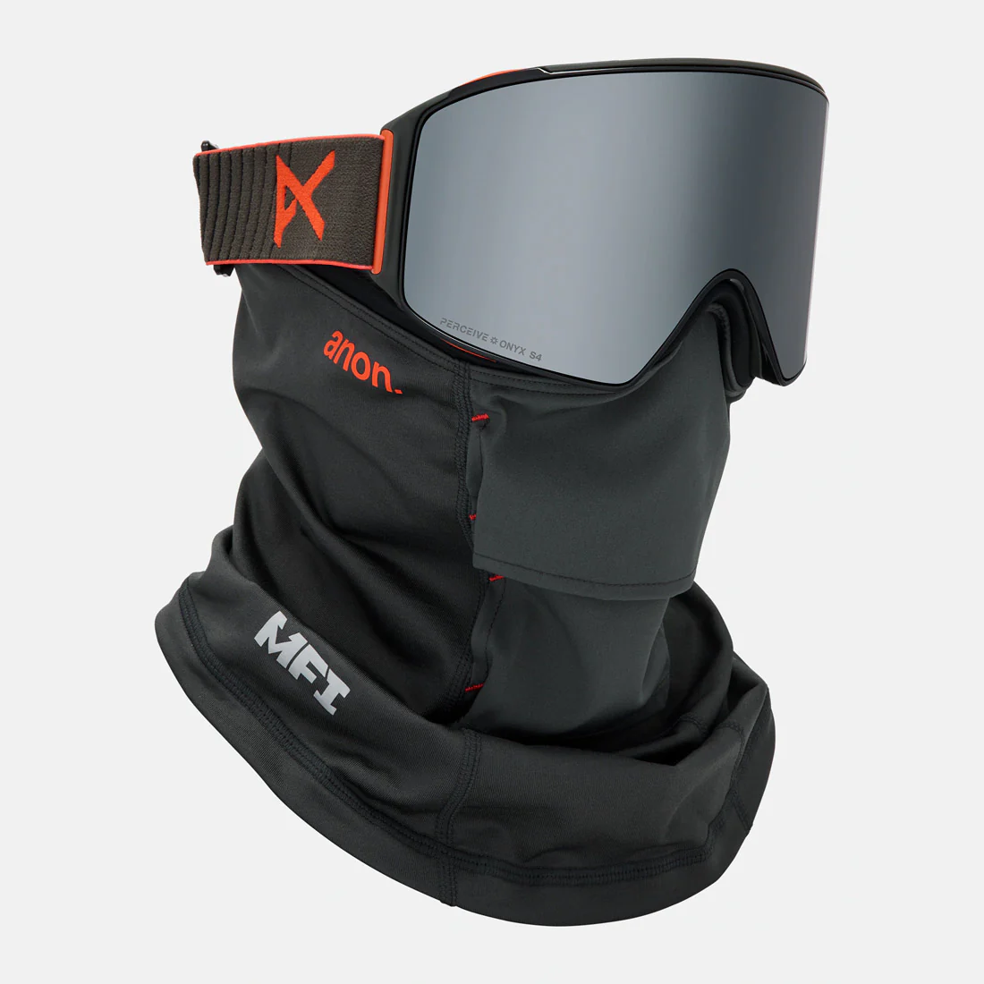 ANON M4 Cylindrical Goggle + MFI Facemask 2026 - Fiesta Red/Perceive Sunny Onyx - Image 5