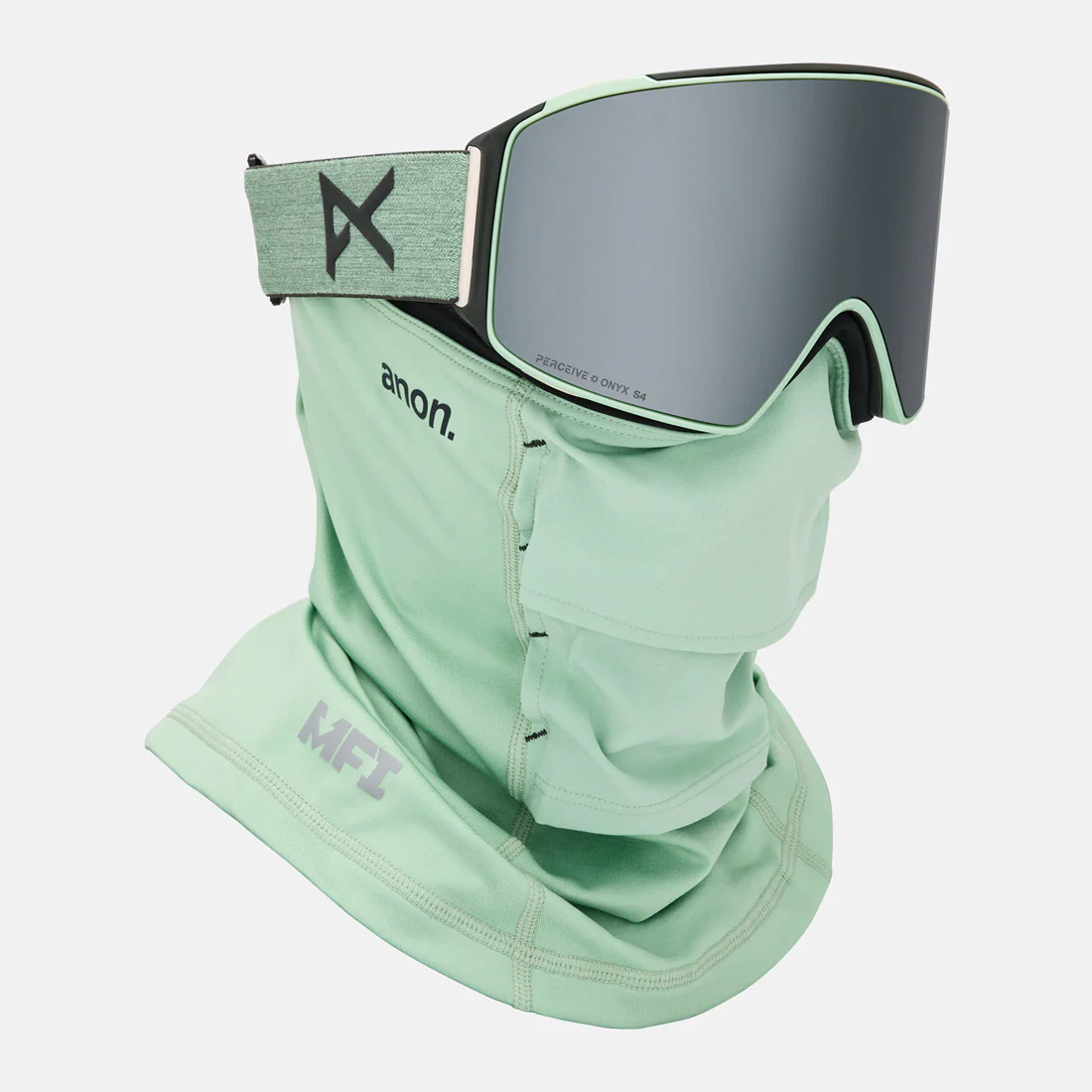 ANON M4 Cylindrical Goggle + MFI Facemask 2026 - Soft Sage/Perceive Sunny Onyx - Image 5