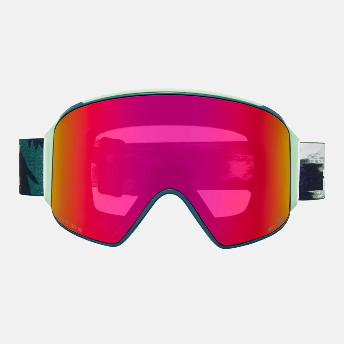 ANON M4 Cylindrical Low Bridge Fit Goggle + MFI Facemask 2026 - Family Tree/Perceive Sunny Red - Image 2