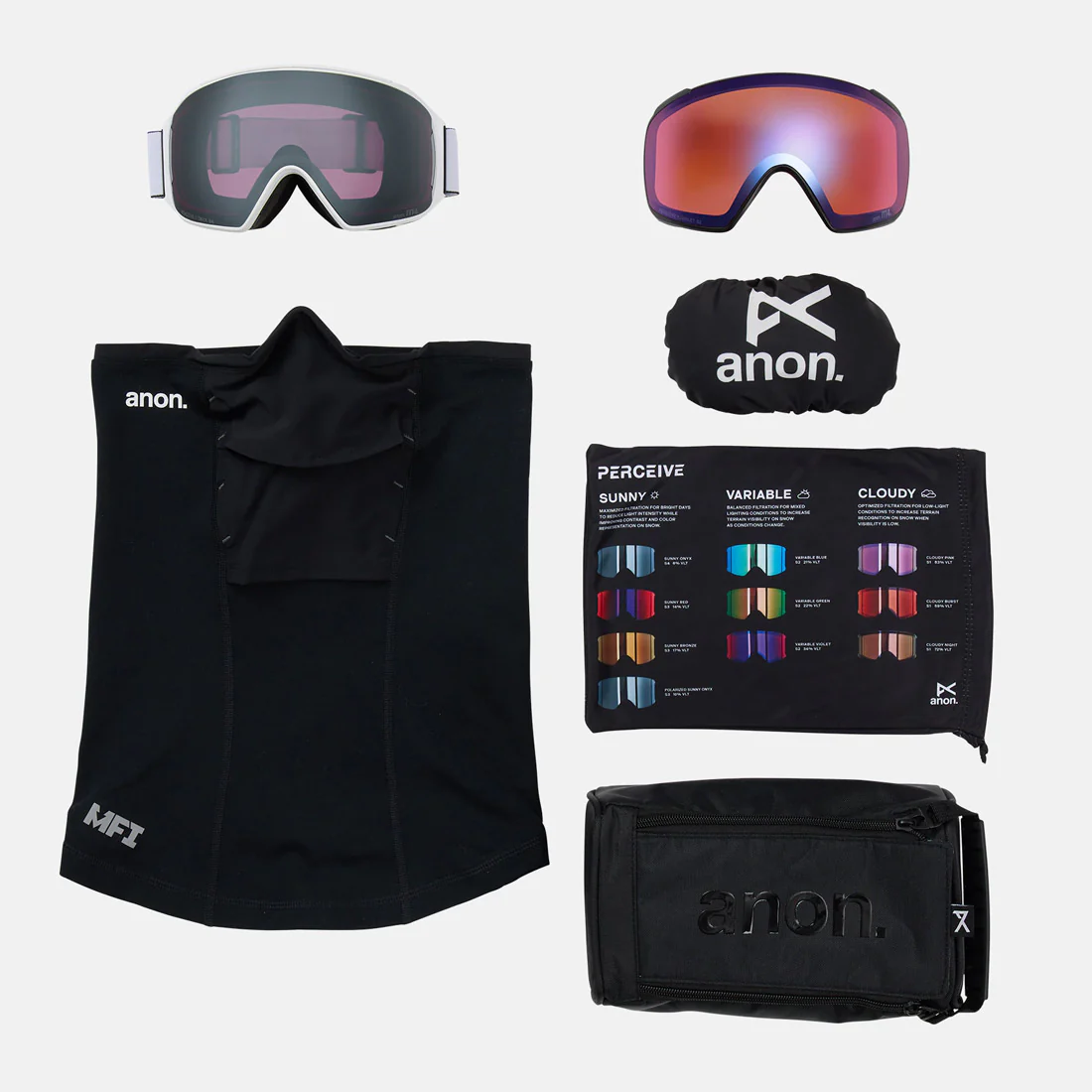 ANON M4 Toric Goggle + MFI Facemask 2026 - White/Perceive Sunny Onyx - Image 6
